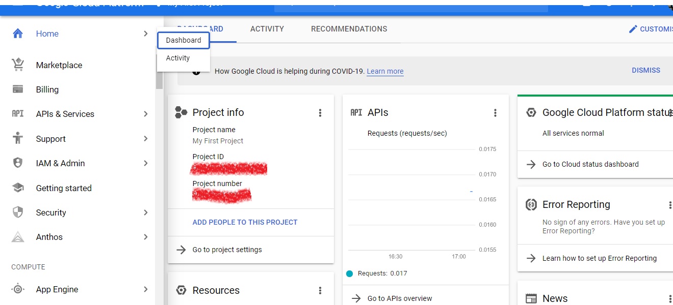 First look to GCP console | OpenWriteup